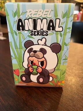 rebels Cute Panda Character Plush Box Art - White, Black, Brown, Green